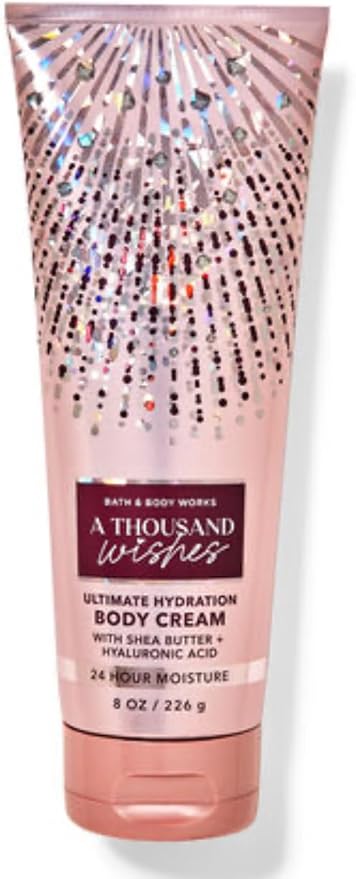 Bath & Body Works - 3 Piece Bundle - Spray - Body Cream - Shower Gel - Full Size and Gift Bag HELLO GORGEOUS (A Thousand Wishes)-VivaGrace Women
