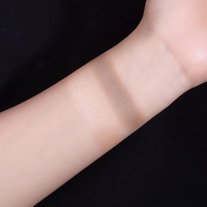 ELLESY Highlighter Makeup Palette Face Sculpting Highlighter Contouring Palette Lightweight Makeup Kit Silky Texture Contour Powder Palette with brush-C01-VivaGrace Women