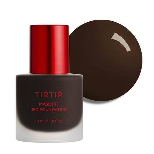 TIRTIR Mask Fit Red FoundationㅣLong Lasting Flawless Coverage, Energy Essence, Lightweight, Hydrating, Pore-Blurring, Breathable Satin Finish, Makeup, Radiant Skin, #55N Espresso, 1.01 Fl Oz-VivaGrace Women