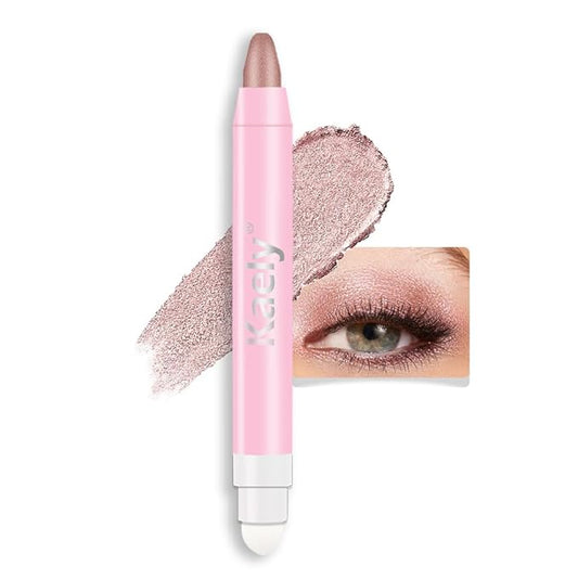 Kaely 2in1 Cream Eye Shadow Brightener Sticks for Eyes, Pencil Eyeshadow Applicator Stick Waterproof Pigmented, Eye Shadow Palette Highlighter Makeup, sombras para ojos, 36 Mauve taupe Shimmer-VivaGrace Women
