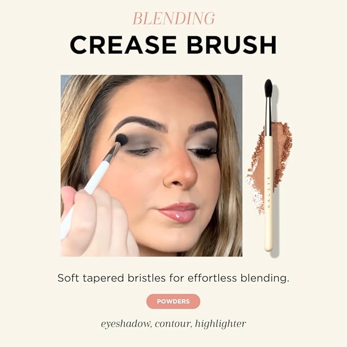 HALEYS Makeup Brush Set 5 pcs: Soft, Streak-free, Perfect Blending, Buff, Blurs and Smooth, Premium Luxury Vegan Bristles, For Liquid, Cream or Powder, Vegan, Cruelty-free, Sustainable Wood-VivaGrace Women