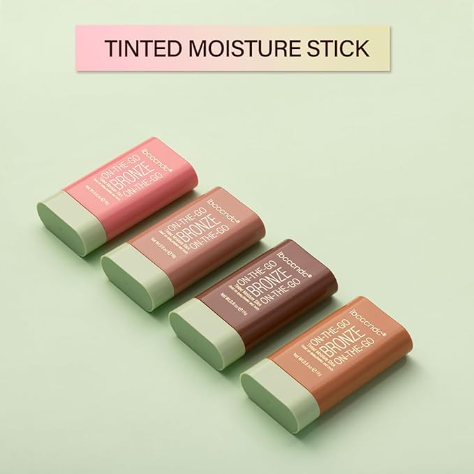 Multi-Use Makeup Blush Stick, Tinted Solid Moisturizer On-the-Go Blush, Multi-use Cream Blush Stick for Cheek & Eyes & Lips, Waterproof Natural Nude Makeup for All Skin (4# Beach Glow)-VivaGrace Women