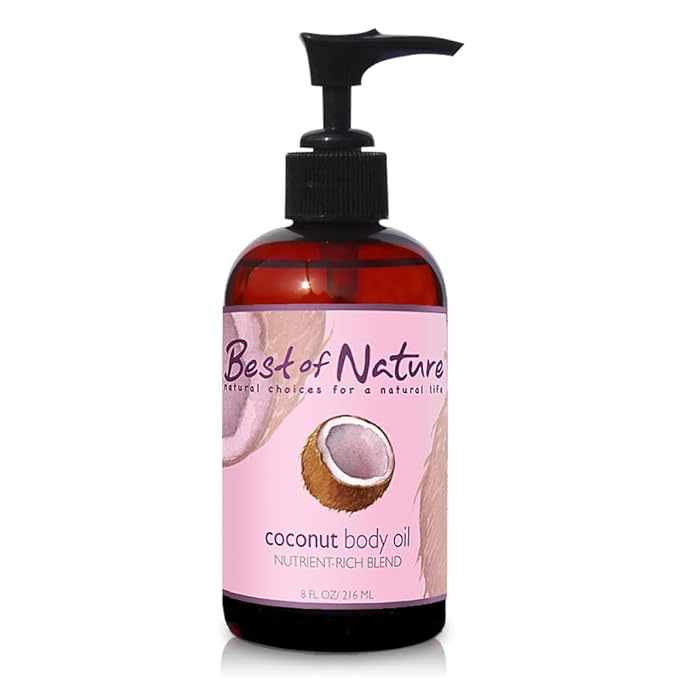 Best of Nature 100% Pure Fractionated Coconut Oil - Liquid MCT Massage & Body Oil, Unscented Moisturizer for Hair, Skin, Face, Aromatherapy Carrier for Essential Oils, 8 oz-VivaGrace Women
