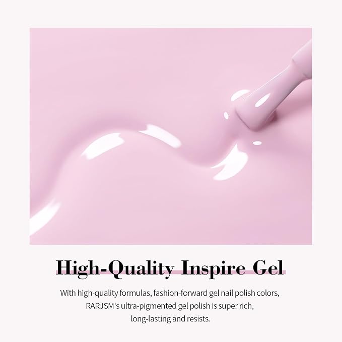 RARJSM Pastel Pink Gel Nail Polish Light Pink Gel Nail Polish 1PCS Macaron GelPolish 15ML Spring Summer GelPolish Soak off U V Curing Required Nail Art Starter Salon DIY at Home