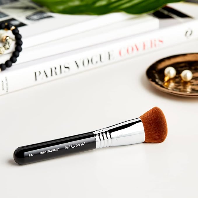 Sigma Beauty F47 Multitasker Makeup Brush – Multi-Use Face Makeup Brush for Blending, Contouring, & Buffing, Use with Foundation, Blush, Bronzer, Contour, or Highlighter (1 Brush)-VivaGrace Women