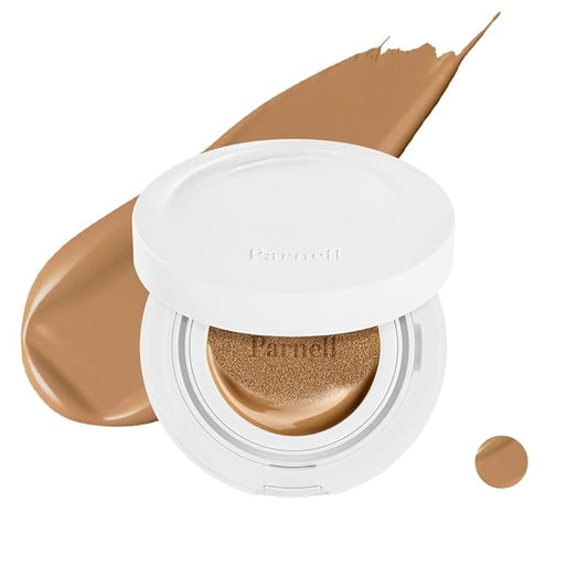Parnell Cicamanu Serum Cushion - Moisturizing Foundation for Soothing, Coverage, Glass Skin and Lightweight for Sensitive and Dry Skin Pearl Skin (0.52 Fl Oz) (37N Truffle)-VivaGrace Women