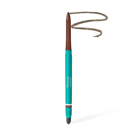 Thrive Causemetics Infinity Waterproof Eyeliner Pencil, Built In Sharpener & Smudge Tip, Long Lasting, Smudge Proof, Hyaluronic Acid & Shea Butter, Vegan & Cruelty Free, Ella (Brown Matte)-VivaGrace Women