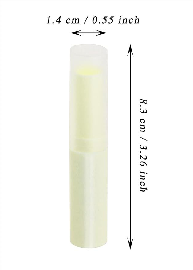 0.14oz Empty Flavored Lip Balm Container Tubes Plastic Homemade Moisturizing Lip Stick with Caps Bulk Fit for Women Adult DIY Making Supplies, 25 Count (Beige)-VivaGrace Women