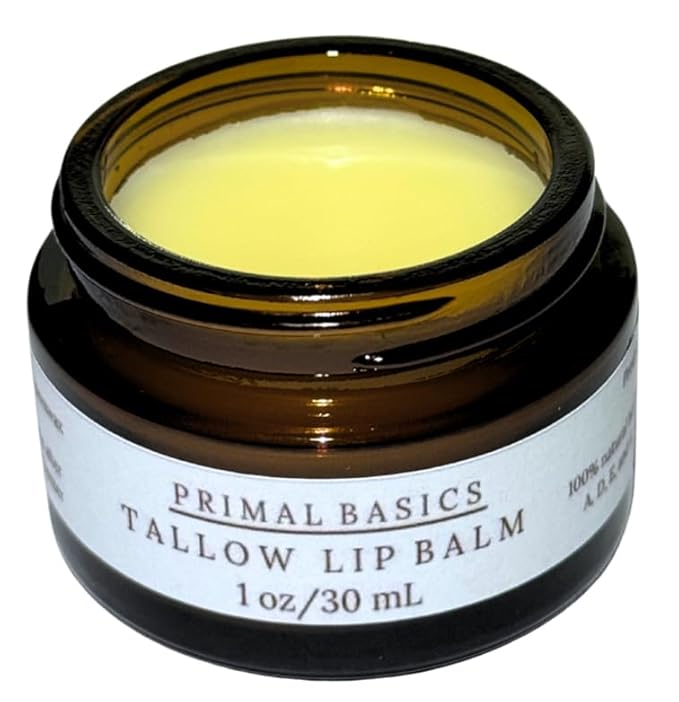 100% Grass Fed Grass Finished Beef Tallow and Beeswax Lip Balm, Face Moisturizer, Body Balm, for Oily, Dry, Sensitive Skin, USA Made-VivaGrace Women
