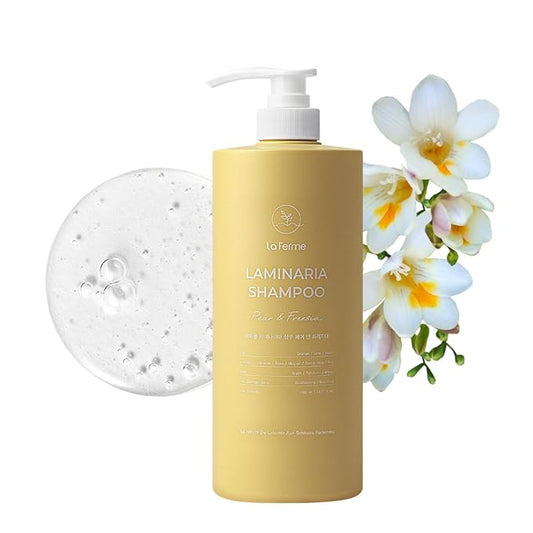 laferme Laminaria Shampoo with Organic Ingredient, Korean Clarifying Shampoo, Hydrating for Dry Hair, Strengthening for Weak Hair, Sulfate & Paraben-Free, for Women & Men, 33.8 FL OZ, Pear & Freesia-VivaGrace Women