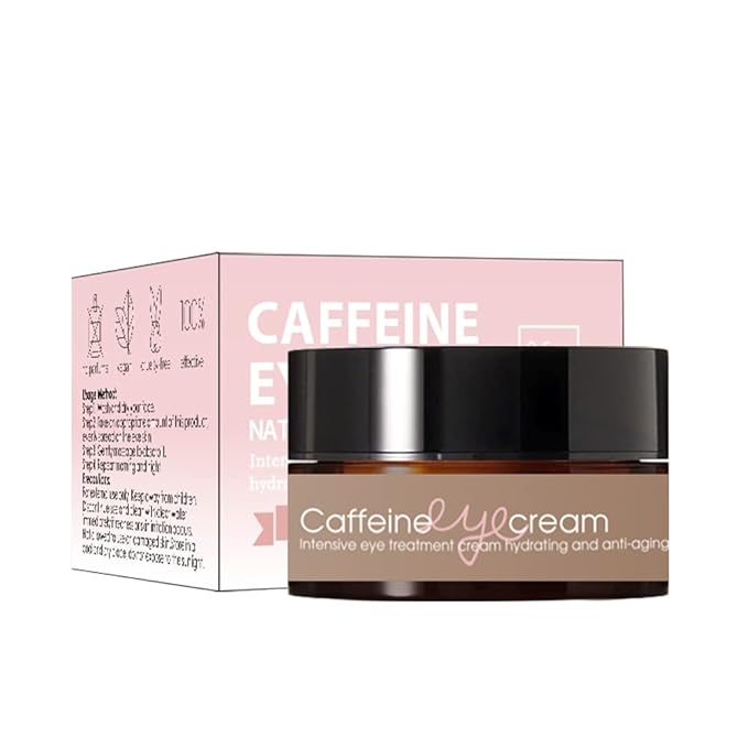 Natural Caffeine Eye Cream serum With Collagen,Hyaluronic Acid for Dark Circle and Puffiness,Great Under Eye Cream for Anti Aging,Eye Lift Treatment for Men &Women 0.52oz-VivaGrace Women