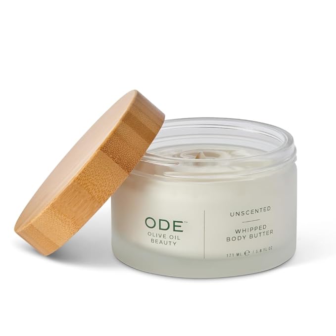 McEvoy Ranch Whipped Body Butter | ODE Olive Oil Beauty | 5.8 FL OZ | Crafted with Organic EVOO, Hyaluronic Acid, Organic Shea & Cocoa Butters | Nourishing, Brightening, Firming (Unscented)-VivaGrace Women