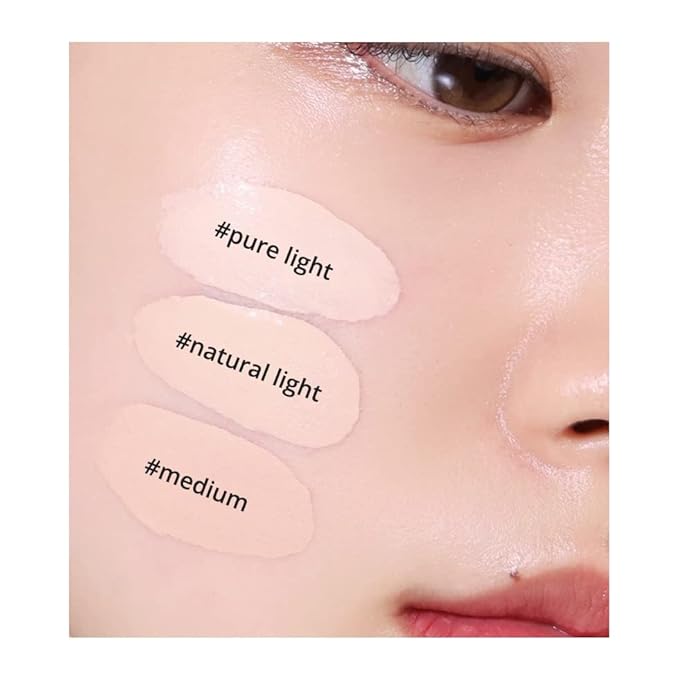 S2ND Zero Fit Matte Cushion Natural Coverage Foundation Air Cushion, Long-Lasting Hydrating Compact (#Pure Light (#17~19))-VivaGrace Women