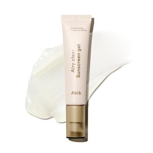 Abib Airy Clear Sunscreen Gel SPF30 1.01 fl.oz / 30 g (Semi- matte) | Korean Suncreen, Suncare, Sunblock, No White cast, Reef Safe, Primer poreless-VivaGrace Women
