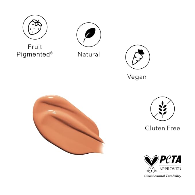 100% PURE Healthy Foundation Full Face Coverage Makeup, Liquid Matte Finish with Anti-Aging Benefits - Vegan Gorgeous Fruit Pigmented Toffee Color (Tan with Neutral Undertone) - 1 Fl Oz-VivaGrace Women