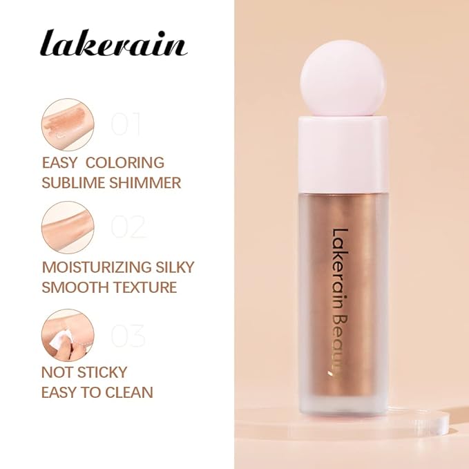 Liquid Highlighter - Luminous Finish Light Liquid Luminizer Makeup Enhanced with Pearl Particles & Botanical Blend, Weightless Dewy Glow for Radiant Skin, Vegan, Cruelty-Free (#02 Starlight)-VivaGrace Women