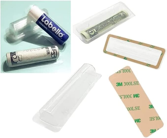 WESAPPINC Clear Chapstick Pouch Plastic Lip Balm Pouches for Gift Cards & Money Cards,Lip Balm Plastic Cover with Adhesive (60PACK)-VivaGrace Women