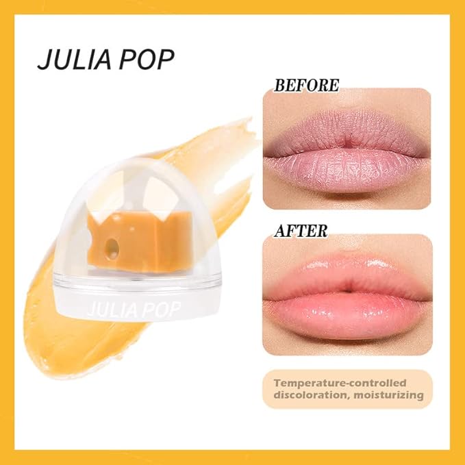 AKARY Cheese Shaped Tinted Lip Balm, Natural Moisturizing Lip Care All-day Moisture, Daily Lip Balm for Chapped Cracked Dry Lips, Soothing, & Refreshing, Hydration Treatment & Sleeping Care, 0.28oz-VivaGrace Women