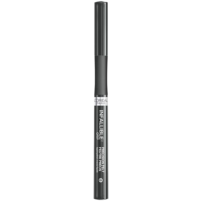 L'Oreal Paris Cosmetics Makeup Infallible Grip Precision Felt Eyeliner, Smudge Resistant, Long Lasting Waterproof Eyeliner, Grey, Grey, 0.03 fl oz