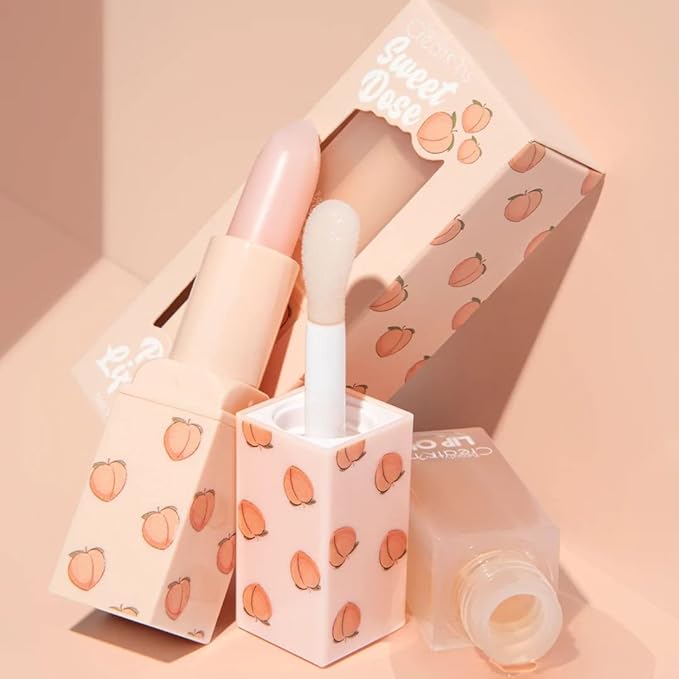 Lip Care Scrub and Lip Oil Duo Peach Scented-VivaGrace Women