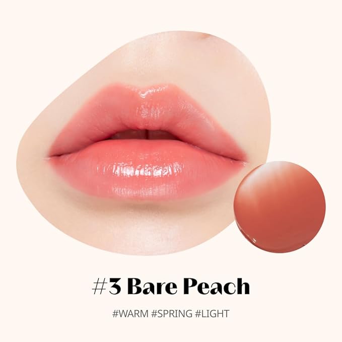 ETUDE Ginger Sugar Melting Balm Stick 03 Bare Peach | Tinted Moisturizing Lip balm | Natural Ingredients Hydrate Ginger, Sugar, Shea Butter Moisturizing Relaxing Effect | K-Beauty-VivaGrace Women