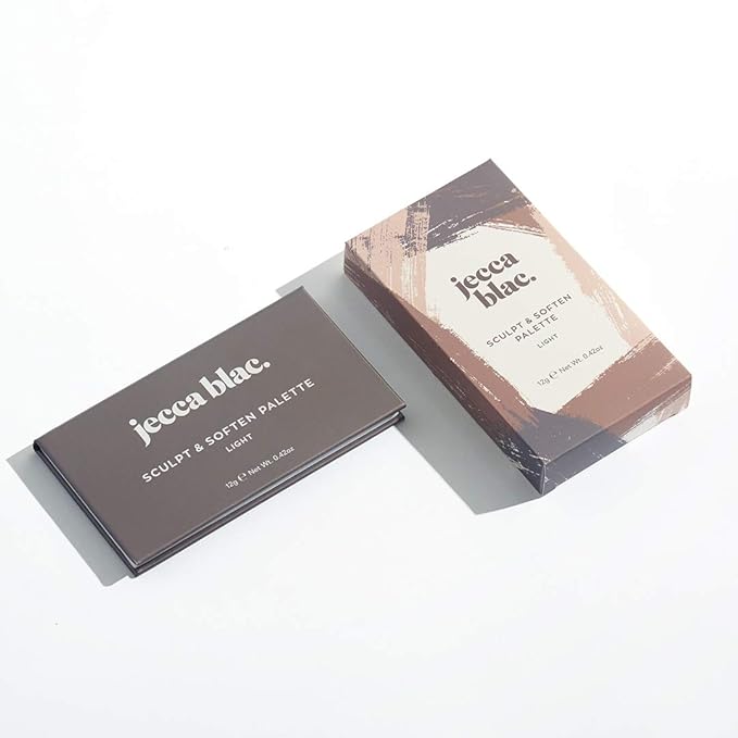 Jecca Blac Sculpt and Soften Contour Palette, Creamy Formula with Natural Finish, Medium Coverage, Gender Neutral and LGBTIQA+ Inclusive Make Up, Light, 12g-VivaGrace Women