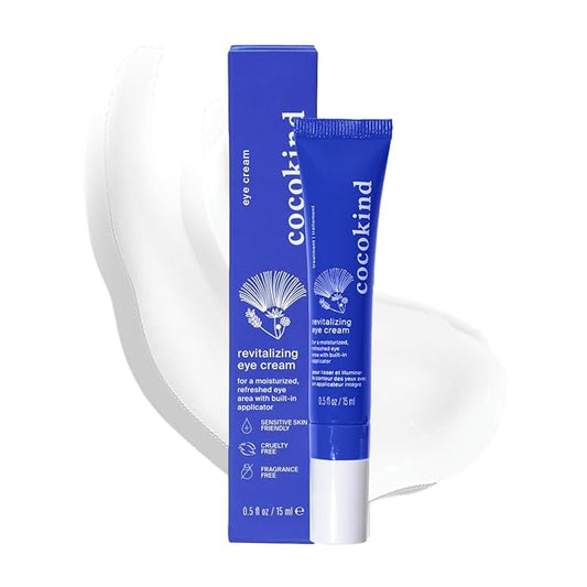 Revitalizing Eye Cream by Cocokind, Depuff & Reduce Fine Lines and Wrinkles, Cream for Firmer and Brighter Looking Eye Area, Hydrating with a Cool Metal Applicator Tip, 0.5 Fl Oz-VivaGrace Women