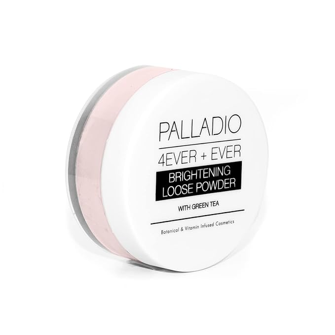 Palladio 4 Ever+Ever Mattifying Loose Setting Powder, Brighten Dark Circles, Lightens, and Creates a Look Of Luminosity, Soft, Radiant Finish All Day Wear, (Brightening Powder)-VivaGrace Women