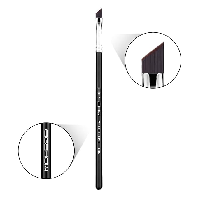 Eyeliner Brush Fine Angled - PRO Precision Gel Eye Liner Makeup Brush -Ultra Thin Slanted Flat Angle - Premium Cruelty Free Synthetic Bristles (E835)-VivaGrace Women