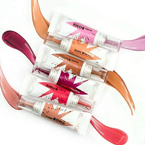 FLOWER Beauty By Drew Barrymore Liquid Blush Makeup Bomb Color Drops -Silky Lightweight Formula + Gel Cream Blush for Cheeks - Radiant + Glossy Finish - Buildable + Lightweight Formula - Cruelty-Free + Vegan (Nectar)-VivaGrace Women