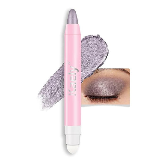 Kaely 2in1 Cream Eye Shadow Brightener Sticks for Eyes, Pencil Eyeshadow Applicator Stick Waterproof Pigmented, Eye Shadow Palette Highlighter Makeup, sombras para ojos, 24 Smoky Amethyst Shimmer-VivaGrace Women