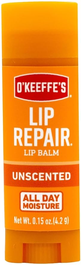 O'Keeffe's Unscented Lip Repair Lip Balm for Dry, Cracked Lips, Stick, (Pack of 5)-VivaGrace Women