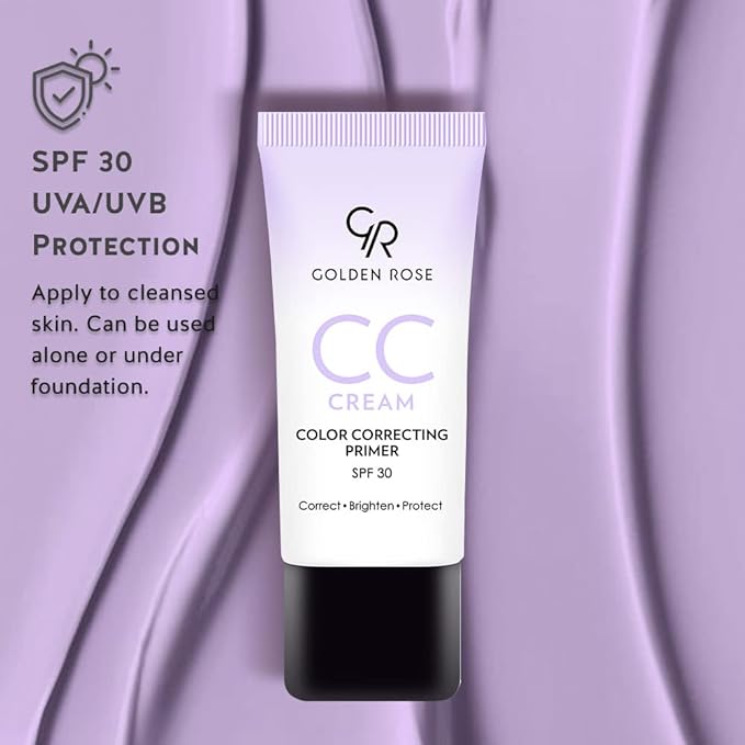 Golden Rose Makeup CC Cream Color Correcting Primer - (Violet)-VivaGrace Women