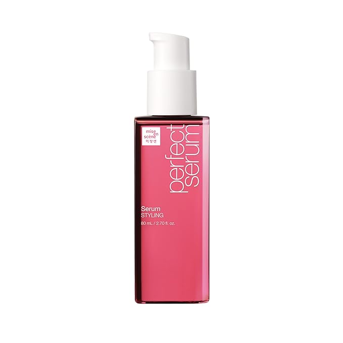 Mise En Scene Perfect Styling Serum for Heat Damage Protection - Hair Serum for holding Bounce, Hair Essence for Long Lasting Curl, Powdery Scent, with Argan Oils, 2.70 fl. Oz-VivaGrace Women