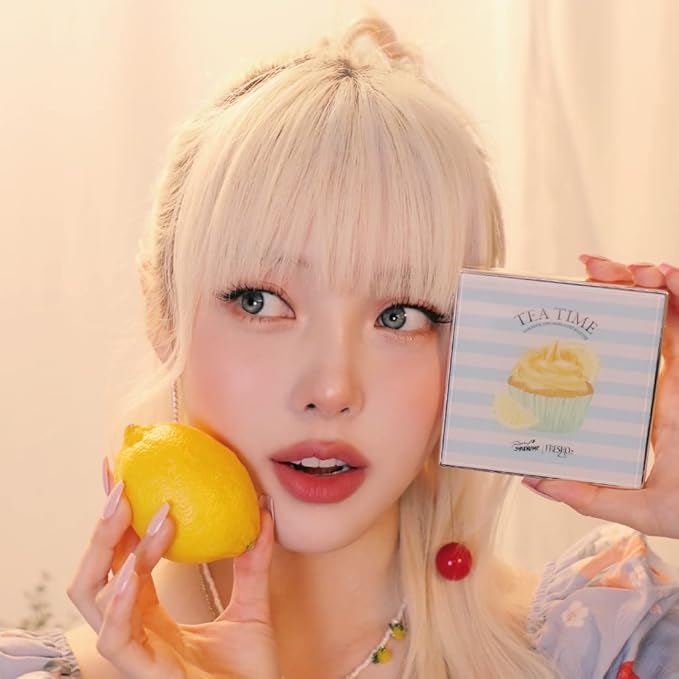 FreshO2 x Pony | Lemon tart multi-use Palette | 2 shades of highlight and 2 shades of contour| Delicate pearl like shimmer, super smooth | Made In Taiwan | Vegan Cruelty Free-VivaGrace Women