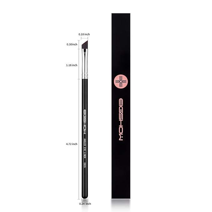 Eyeliner Brush Fine Angled - PRO Precision Gel Eye Liner Makeup Brush -Ultra Thin Slanted Flat Angle - Premium Cruelty Free Synthetic Bristles (E835)-VivaGrace Women