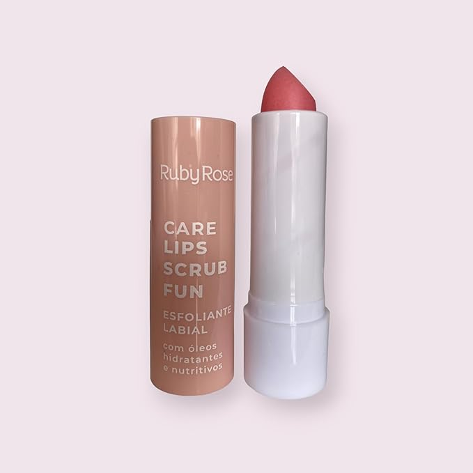 RUBY ROSE COSMETICS - EXFOLIANTE LABIAL CARE LIPS FUN STRAWBERRY LOVE, exfoliante labial en barra, tiene aceites hidratantes y nutritivos!!-VivaGrace Women