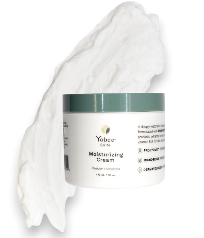 Yobee Body & Face Moisturizing Cream for Dry, Sensitive Skin | Probiotic extracts, Honey, Turmeric, Vitamin B12, Ceramides, Shea Butter | Fragrance Free | For Kids & Adults (3)-VivaGrace Women