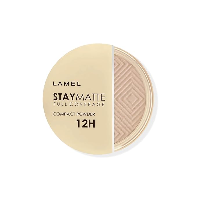 Lamel Stay Matte Compact Powder - Light Natural Coverage - Universal Neutral Undertone - Cruelty Free - Natural - N.403-VivaGrace Women