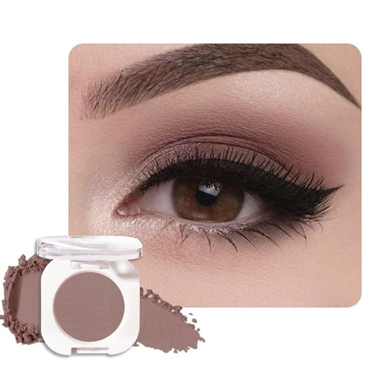 Brown Taupe Single Eyeshadow Makeup, Neutral Powde Eye Shadow for Older Women,Light Cocoa Matte Singles Eyeshadow Palette Pigmented Waterproof,sombras para ojos,Girls Monochrome Eyeshadows Gift-VivaGrace Women