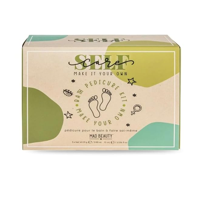 MAD Beauty Make it your Own Pedicure Set Make It Your Own Pedicure Set, Self-Care SIY Kit, 3 Refreshing Ginger Pear Foot, Wooden Foot File, & Moisturizing Foot Butter-VivaGrace Women