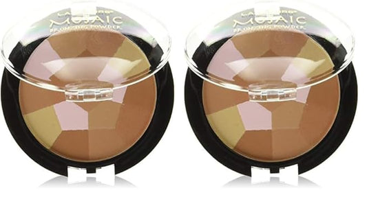 L.A. Colors Mosaic Bronzer/Blush Compact, Golden Bronze, 0.09 Ounce (Pack of 2)-VivaGrace Women