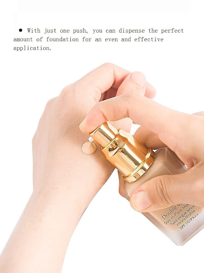 Chris.W 2Pack Foundation Pump for Estee Lauder Double Wear Foundation(Gold)-VivaGrace Women