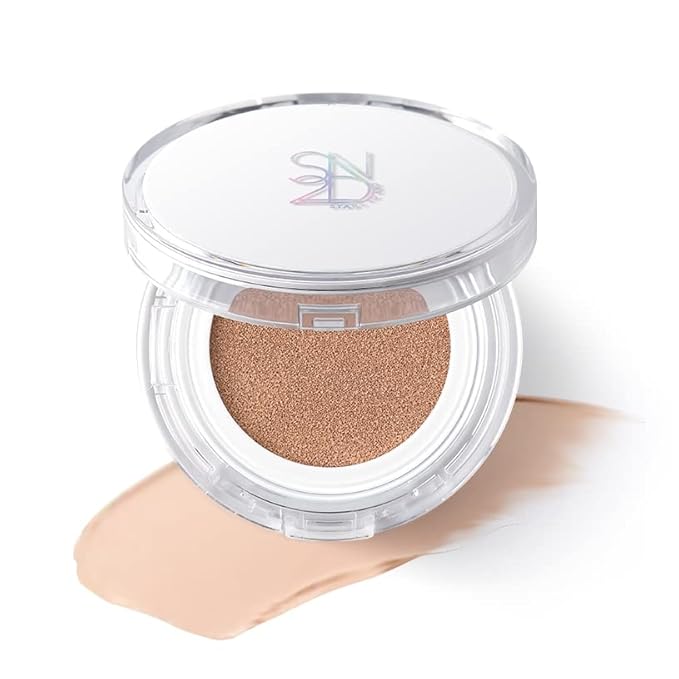 S2ND Zero Fit Matte Cushion Natural Coverage Foundation Air Cushion, Long-Lasting Hydrating Compact (#Pure Light (#17~19))-VivaGrace Women