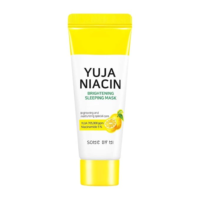 SOME BY MI Yuja Niacin 30 Days Brightening Starter Kit/Toner 1.01Oz, Serum 0.33Oz, Gel Cream 1.01Oz, Sleeping Mask 0.67Oz / Melasma and Blemish Care/Facial Skin Care Set-VivaGrace Women