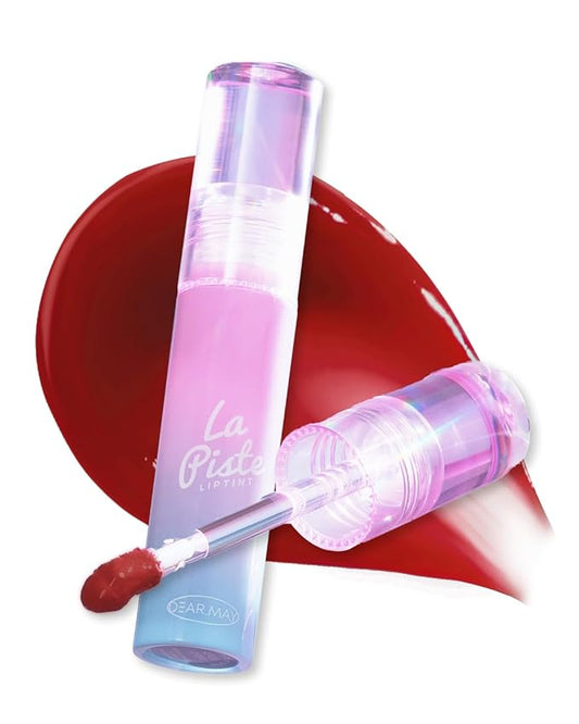 DEARMAY LA PISTE LIP TINT LP03 Romantic 0.14 oz. long lasting lip stain with glossy finish and lightweight texture, non sticky, hydrating formula with no flaking and glassy vivid tint, korean makeup-VivaGrace Women