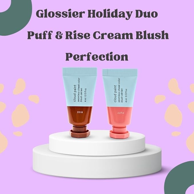 Glossier Mini Cloud Paint Gel Cream Blush Duo:: Rise (Warm Terracotta) and Puff (Light, Cool Pink)-VivaGrace Women