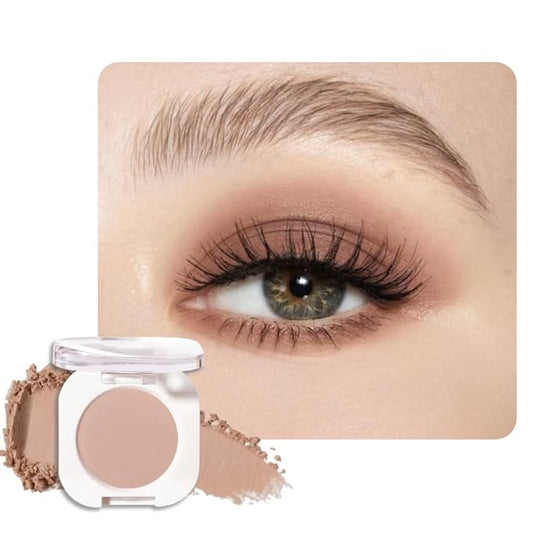 Light Brown Single Matte Eyeshadow Makeup, Neutral Powde Eye Shadow for Women, Rosy Brown Eyeshadow Palette Pigmented Waterproof, sombras para ojos, Lightweight Blendable, Girls Eyeshadows Gift-VivaGrace Women