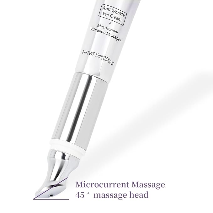 Eye Cream for Wrinkles and Fine Lines Microcurrent Massage Anti-wrinkle Eye Cream Anti Aging 0.5 fl oz-VivaGrace Women