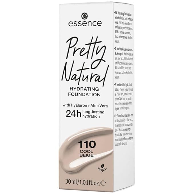 essence Pretty Natural Hydrating Foundation 110 Cool Beige - Pack of 1-VivaGrace Women